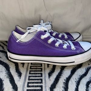 Converse All Star Unisex Sneaker Shoes Size M 4 W 6 Purple Canvas Chucks 137837F